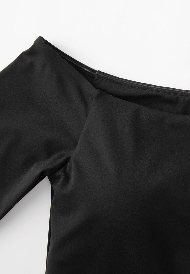 Hepburn Stretch-Jersey Off-the-Shoulder Top with Removable Pads