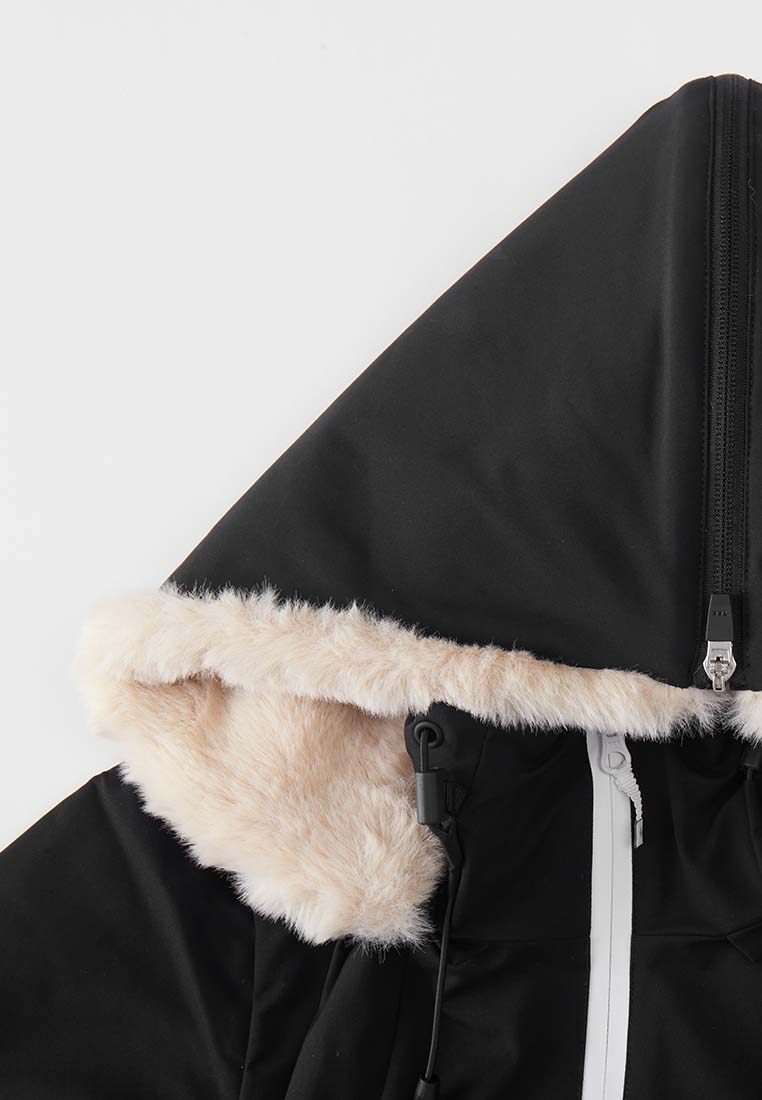 Altitude Water-Resistent Flight Jacket with Faux Fur Zip-Down Detachable Hood