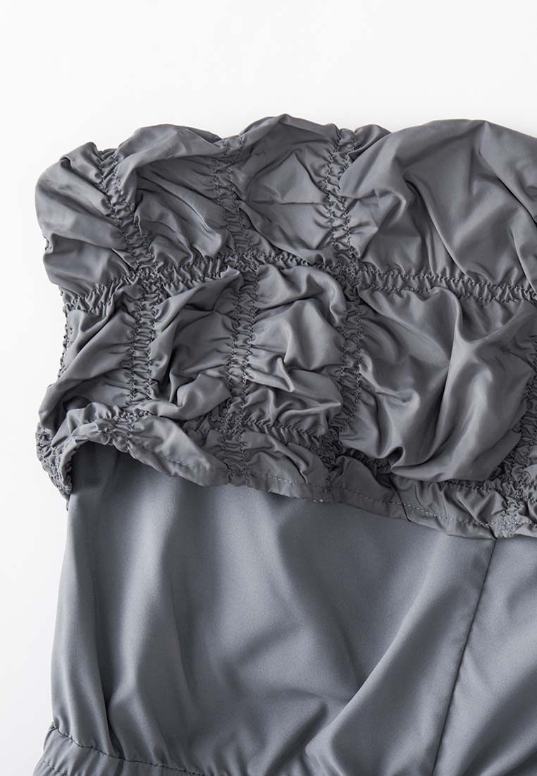 Acacia Strapless Recycled Polyester Jumpsuit with AP Signature Square Panel Detail