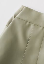 Marlowe Waterproof Vegan Pleated Leather Shorts