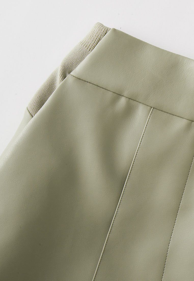 Marlowe Waterproof Vegan Pleated Leather Shorts