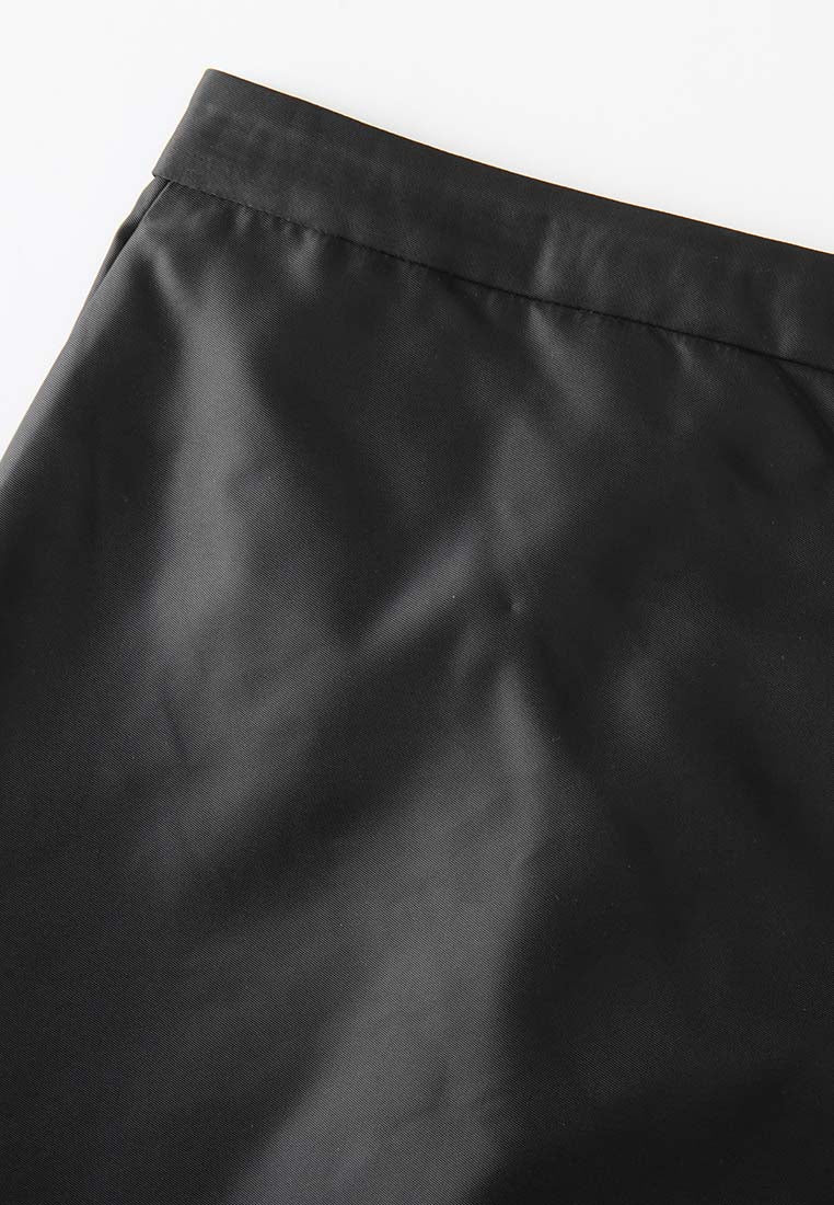 Niamh Gleaming Skirt with Pleated Slit