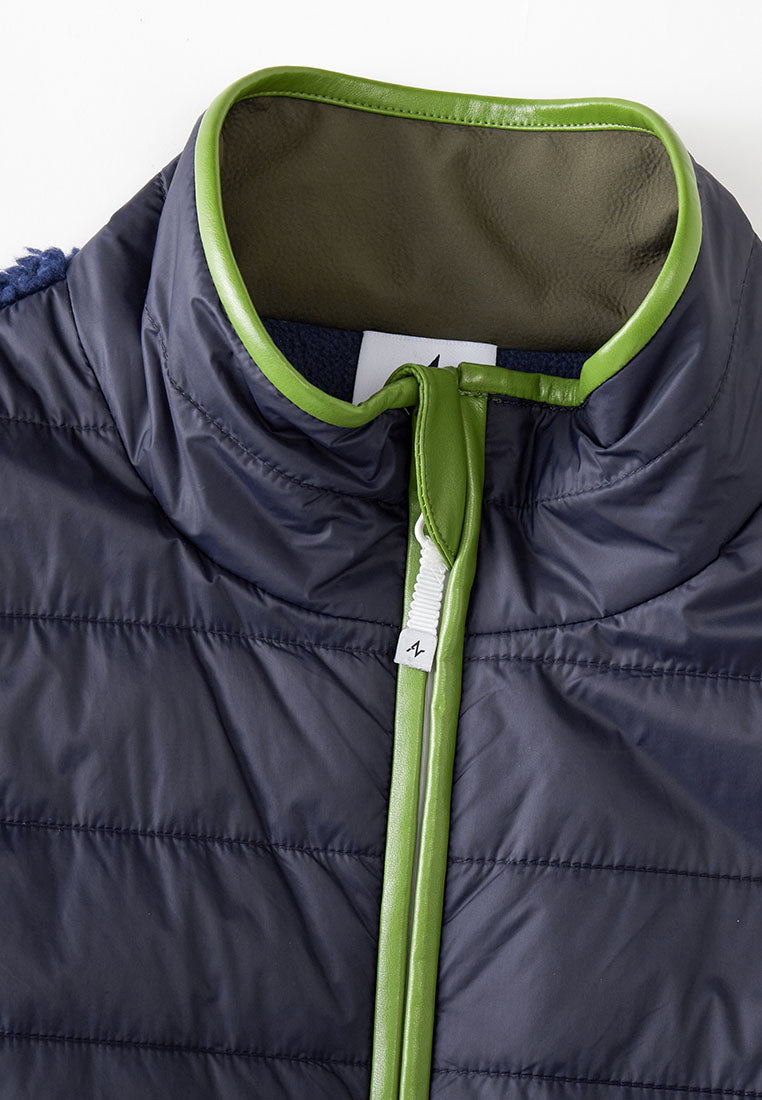 Neige Contoured Recycled Nylon and Fleece Vest with Sustainable Padding and Detachable Coin Purse