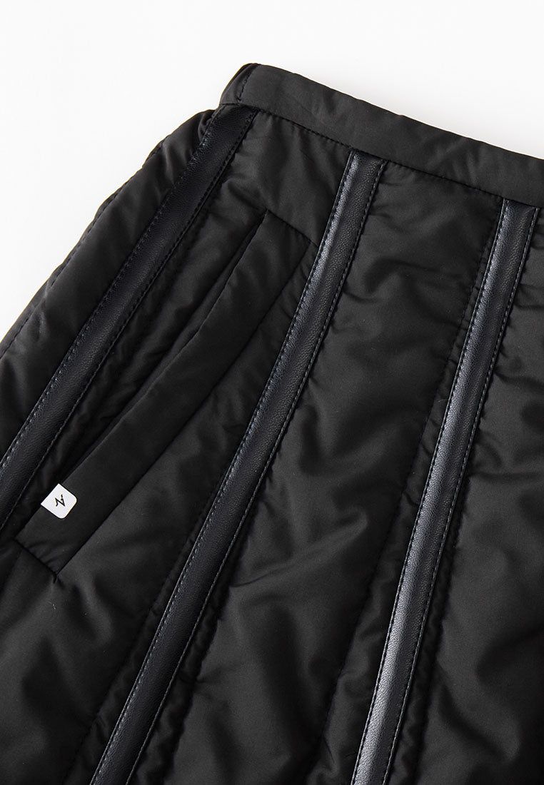 Odette A-Line Waterproof Skirt with Sustainable Padding and Vegan Leather Trim