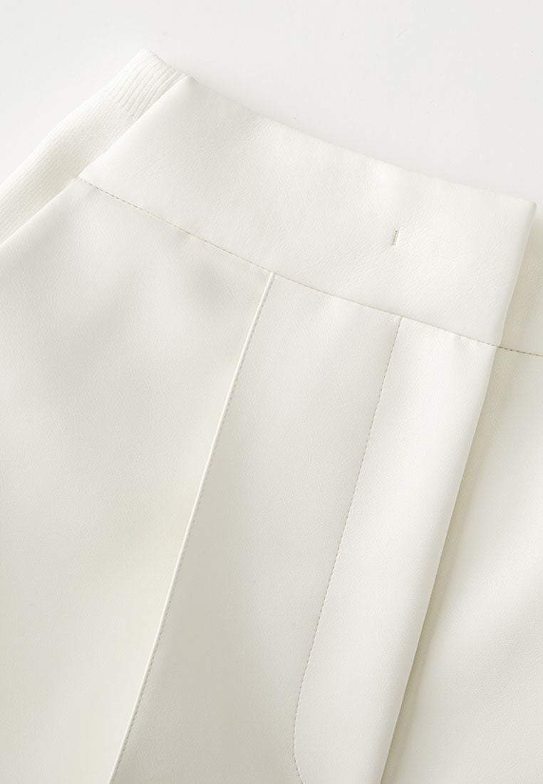 Marlowe Waterproof Vegan Pleated Leather Shorts