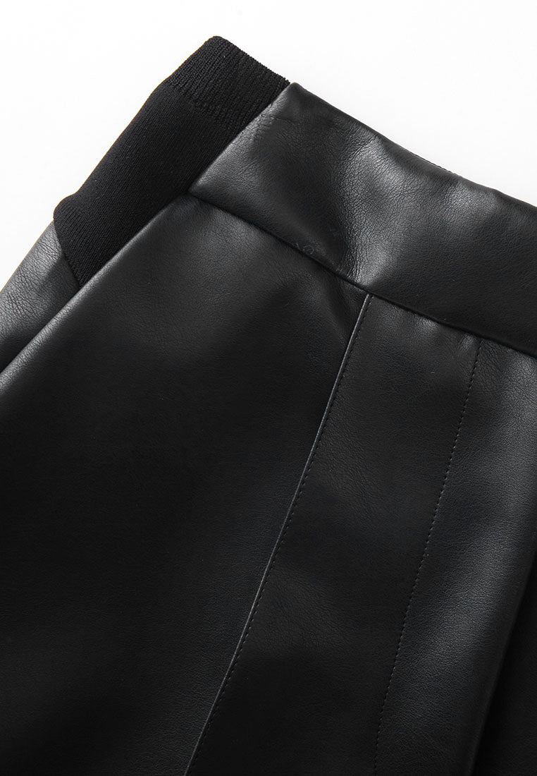 Marlowe Waterproof Vegan Pleated Leather Shorts