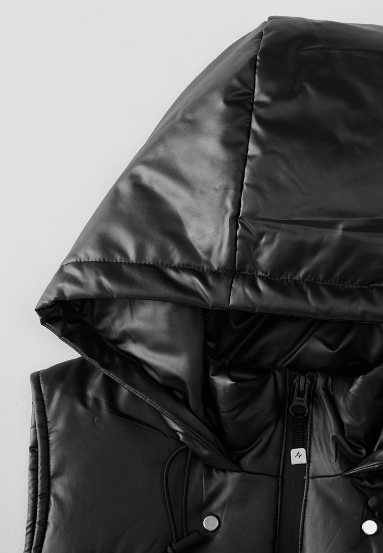 Theo Lightweight Padded Vest with Packable Hood and Detachable Card Holder