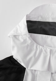 Tegan Water-Repellent Twill and Recycled Nylon Ski Vest with Packable Hood