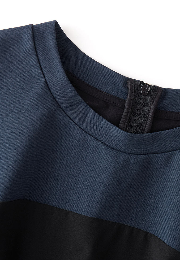 Santorini T-Shirt with Pleated Peplum Waist