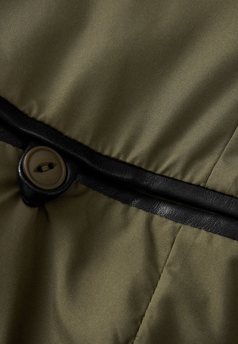Miller Waterproof Sustainable Vegan Leather Trench with Flared Skirt