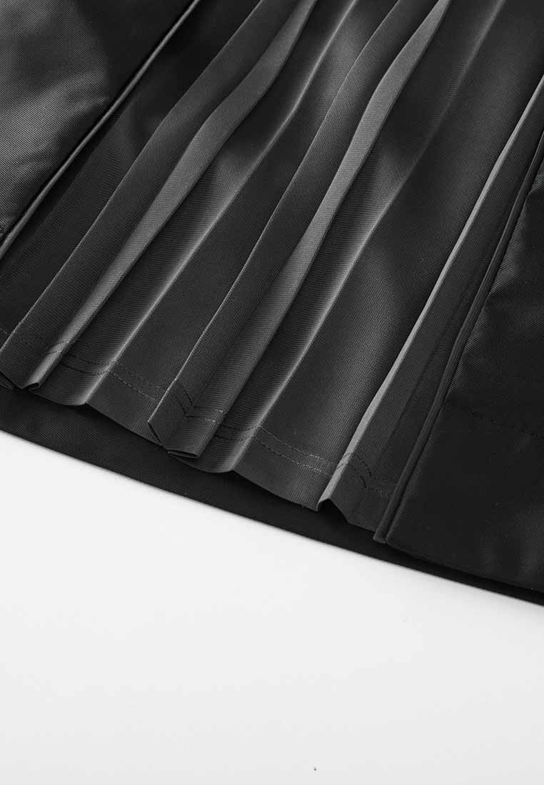 Niamh Gleaming Skirt with Pleated Slit
