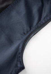 Tegan Water-Repellent Twill and Recycled Nylon Ski Vest with Packable Hood