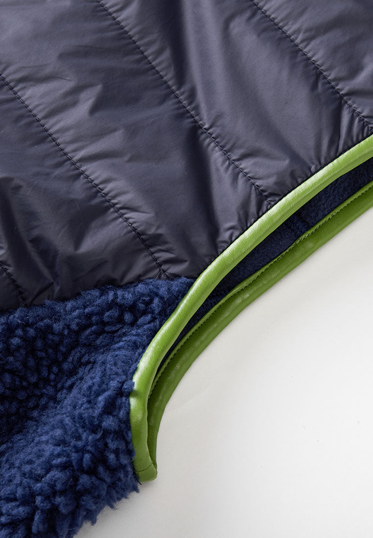 Neige Contoured Recycled Nylon and Fleece Vest with Sustainable Padding and Detachable Coin Purse