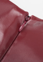 Rhodes Glossy Water-Resistent Knee-Length Skirt with Side Pockets
