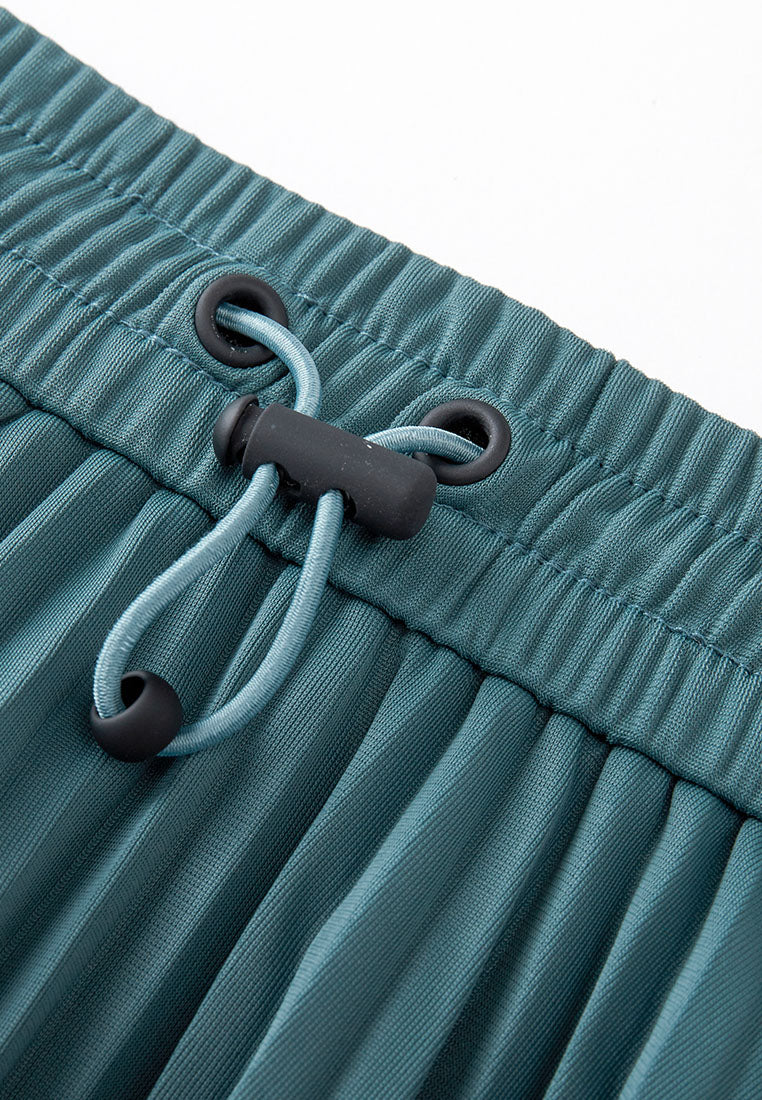 Poised Asymmetric Pleated Skirt