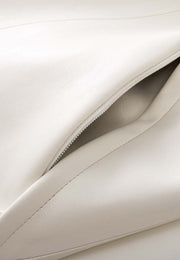Hazel Water-Repellent Sustainable Vegan Leather Skirt with Natural Pigment