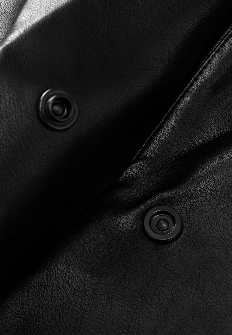 Miller Waterproof Sustainable Vegan Leather Trench with Flared Skirt