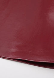 Rhodes Glossy Water-Resistent Knee-Length Skirt with Side Pockets