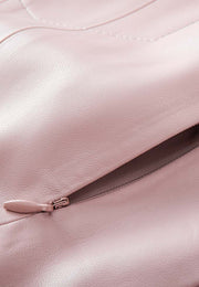 Gilda Vegan Leather Water-Repellent Trucker Jacket with Natural Pigment