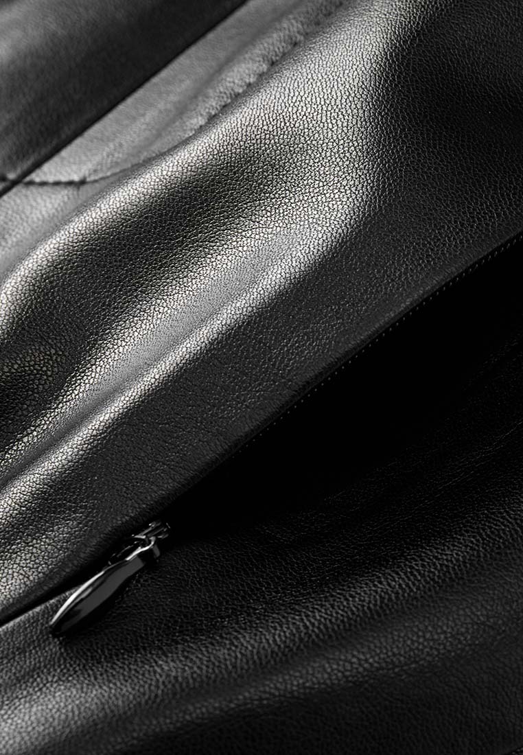 Gilda Vegan Leather Water-Repellent Trucker Jacket with Natural Pigment