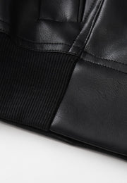 Freda Waterproof Vegan Leather Jacket with Adjustable Hood