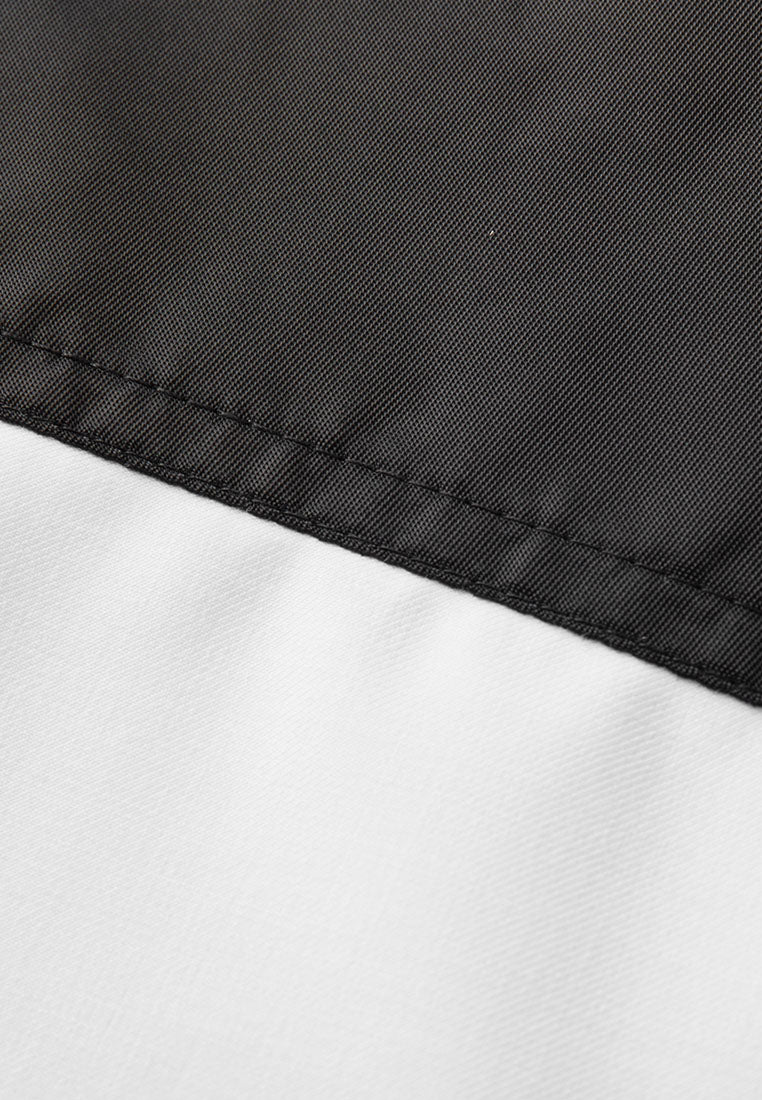 Tegan Water-Repellent Twill and Recycled Nylon Ski Vest with Packable Hood