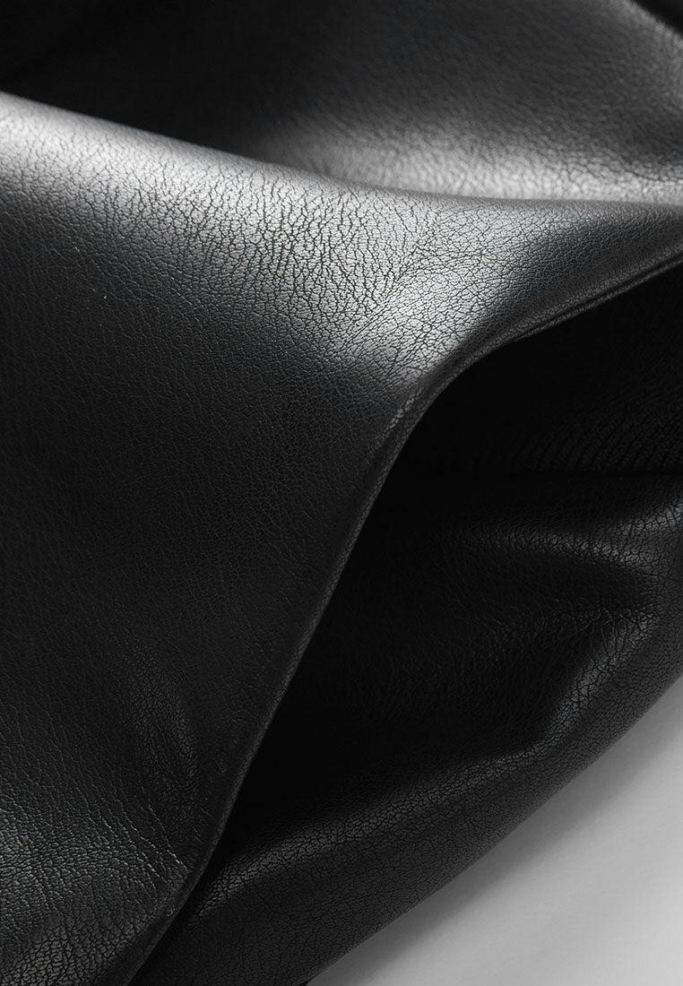 Marlowe Waterproof Vegan Pleated Leather Shorts