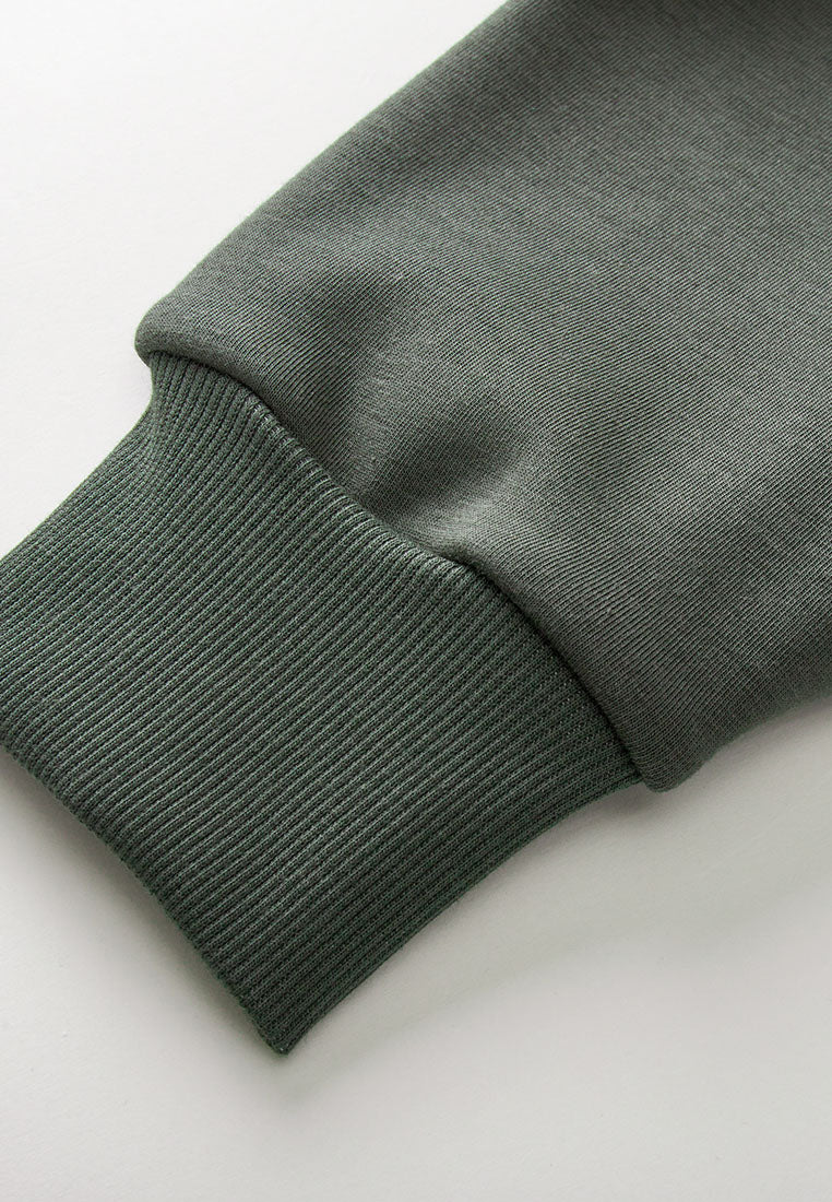 Wisp Ultra-Soft Recycled Polyester and Organic Cotton Boyfriend Fit Sweatshirt with Adjustable Neck Zippers