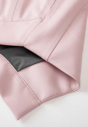 Gilda Vegan Leather Water-Repellent Trucker Jacket with Natural Pigment