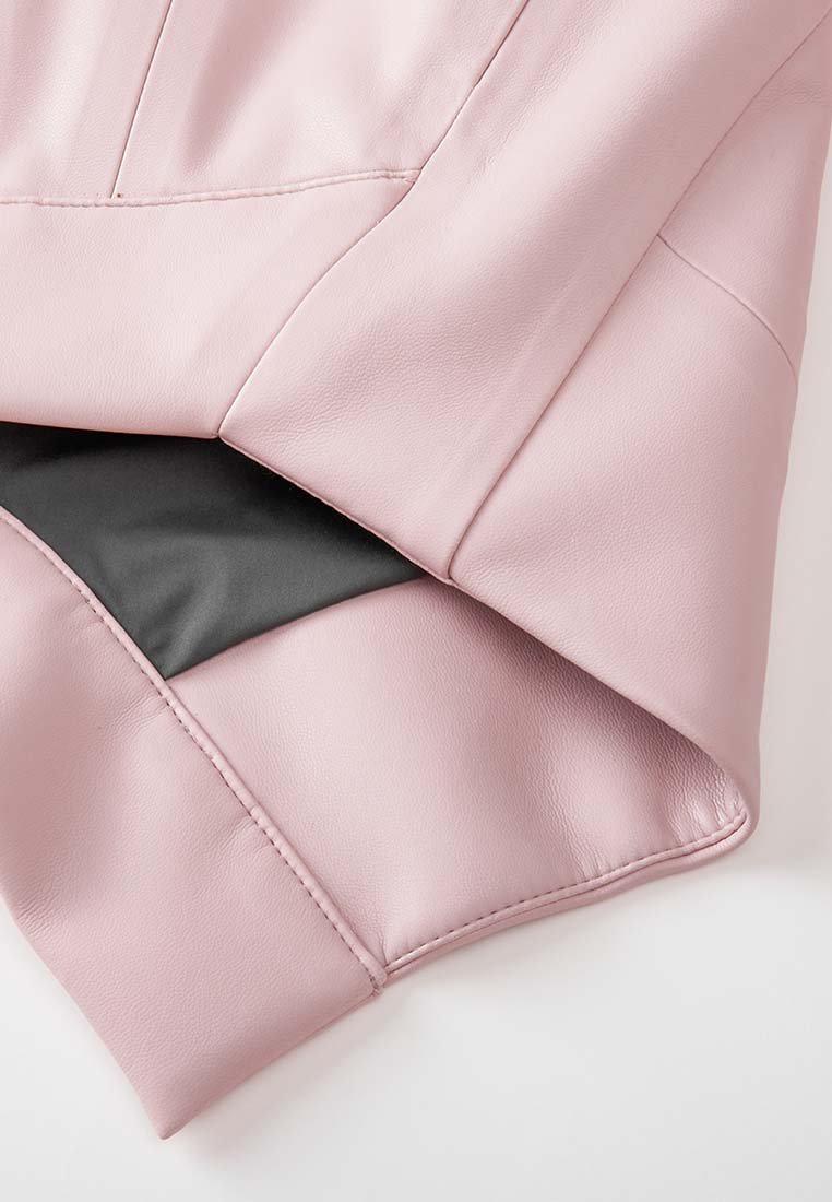 Gilda Vegan Leather Water-Repellent Trucker Jacket with Natural Pigment