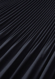 Aphrodite Belted Mid-Length Water- and Wind-resistant Coat with Pleated Cape