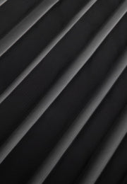Savoy Recycled Polyester Pleated Skirt with Sustainable Vegan Leather Panels