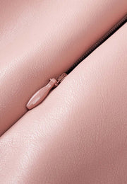Hazel Water-Repellent Sustainable Vegan Leather Skirt with Natural Pigment