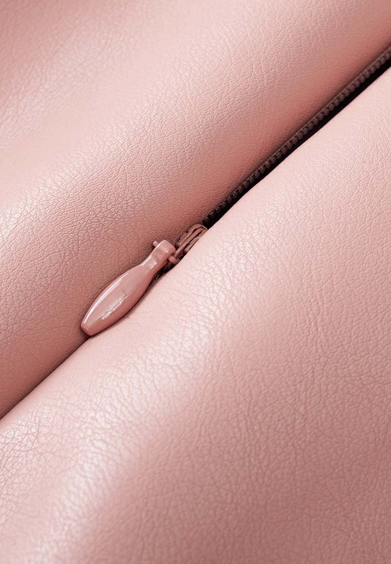 Hazel Water-Repellent Sustainable Vegan Leather Skirt with Natural Pigment