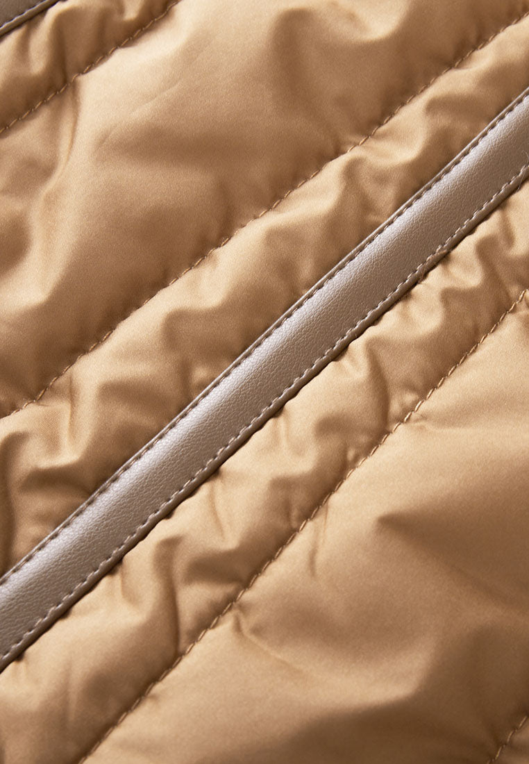 Odette A-Line Waterproof Skirt with Sustainable Padding and Vegan Leather Trim