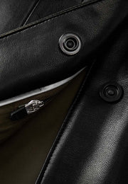 Gilda Vegan Leather Water-Repellent Trucker Jacket with Natural Pigment