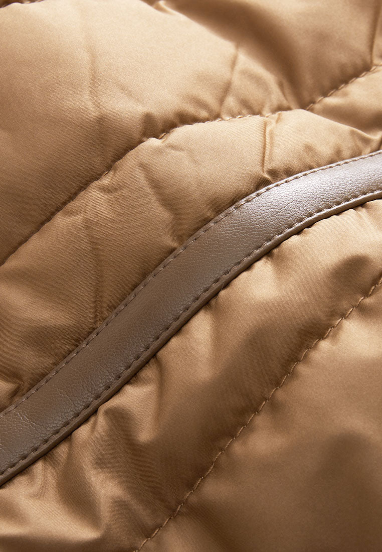 Odette A-Line Waterproof Skirt with Sustainable Padding and Vegan Leather Trim