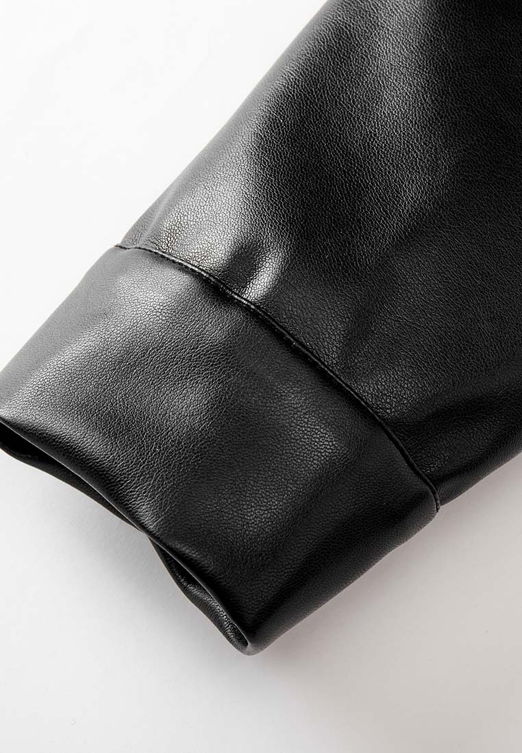 Gilda Vegan Leather Water-Repellent Trucker Jacket with Natural Pigment
