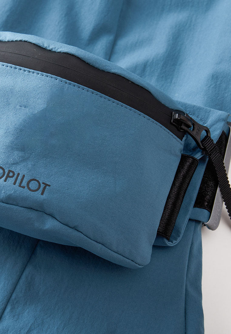 Aphrodite Belted Mid-Length Water- and Wind-resistant Coat with Pleated Cape