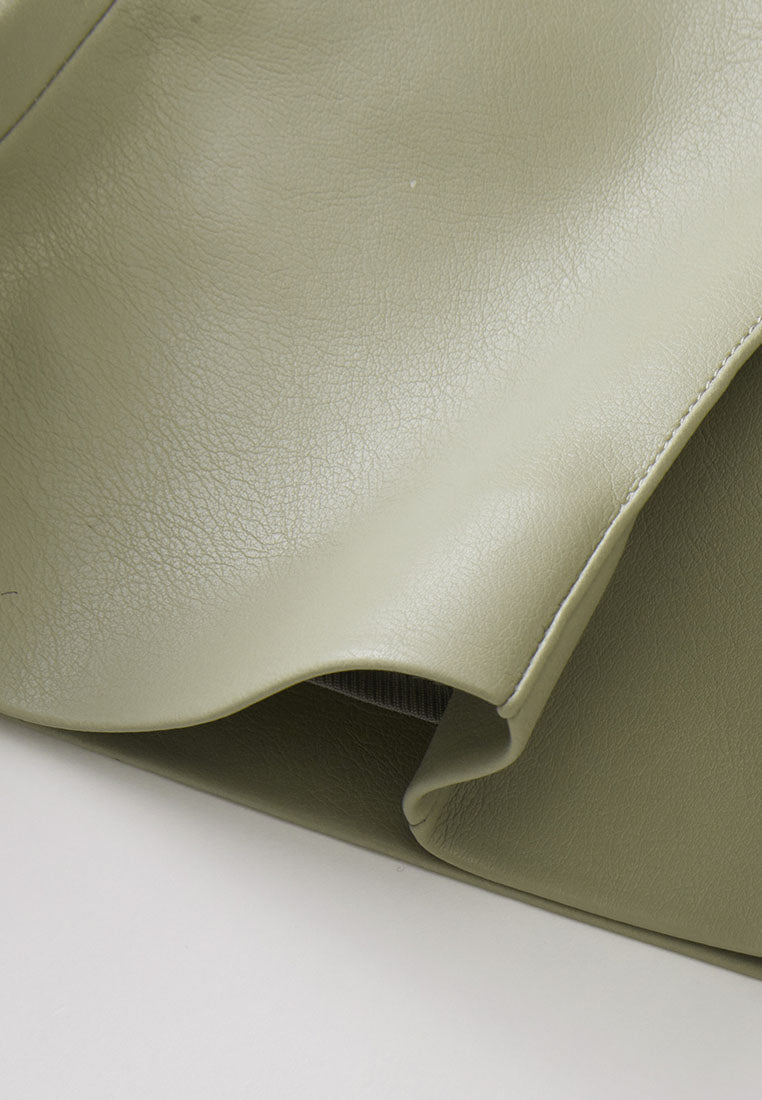 Marlowe Waterproof Vegan Pleated Leather Shorts