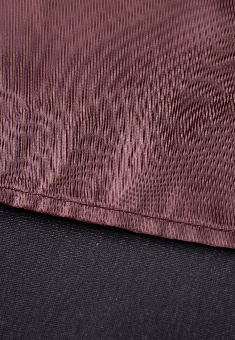 Rhodes Glossy Water-Resistent Knee-Length Skirt with Side Pockets