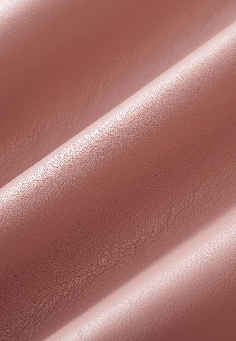Hazel Water-Repellent Sustainable Vegan Leather Skirt with Natural Pigment