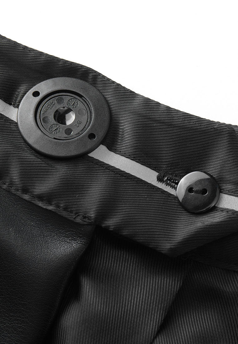 Marlowe Waterproof Vegan Pleated Leather Shorts