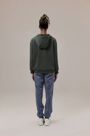 Wisp Ultra-Soft Recycled Polyester and Organic Cotton Boyfriend Fit Sweatshirt with Adjustable Neck Zippers