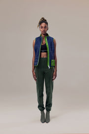 Neige Contoured Recycled Nylon and Fleece Vest with Sustainable Padding and Detachable Coin Purse
