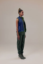Neige Contoured Recycled Nylon and Fleece Vest with Sustainable Padding and Detachable Coin Purse