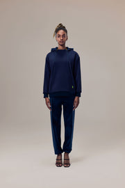 Wisp Ultra-Soft Recycled Polyester and Organic Cotton Boyfriend Fit Sweatshirt with Adjustable Neck Zippers