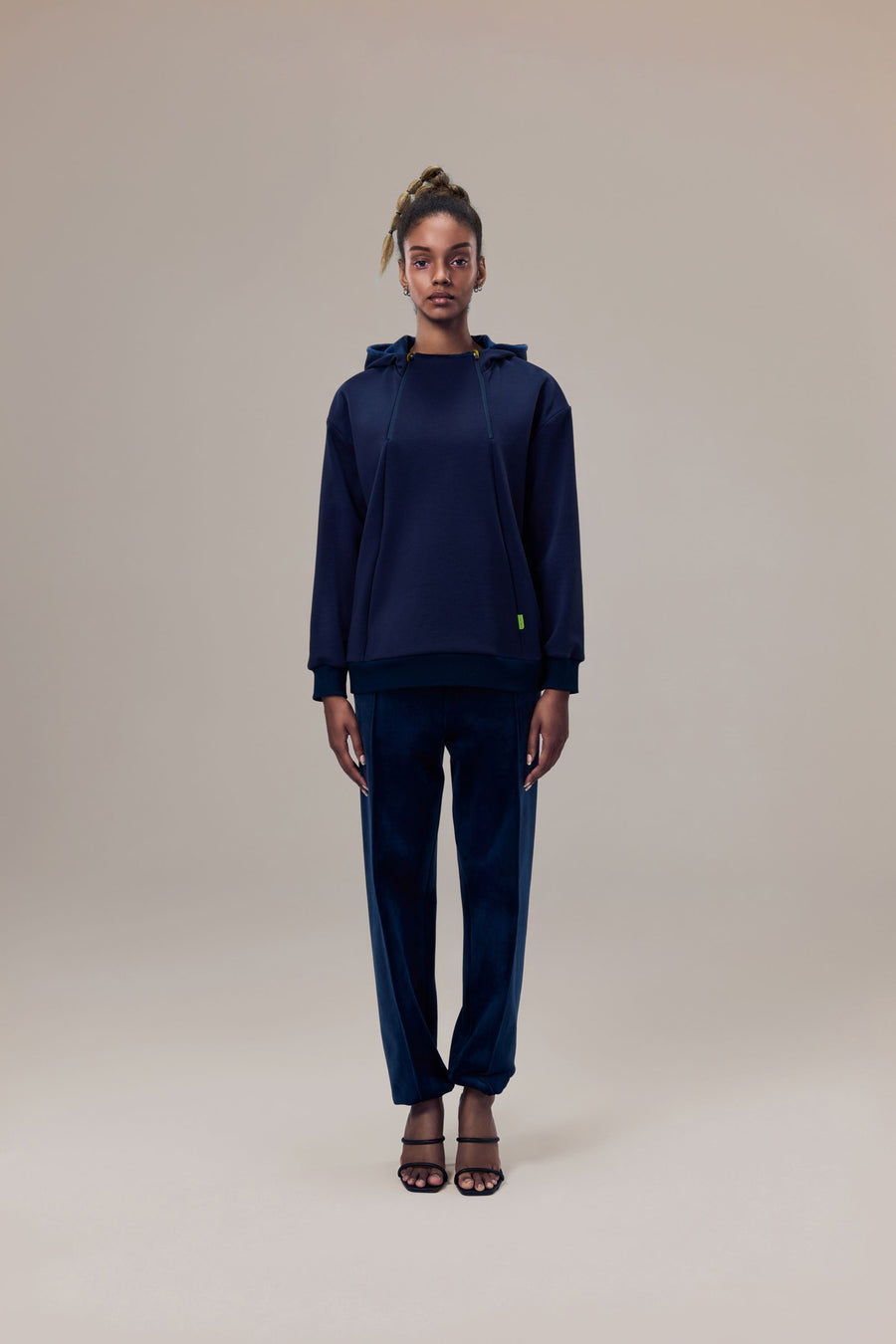 Wisp Ultra-Soft Recycled Polyester and Organic Cotton Boyfriend Fit Sweatshirt with Adjustable Neck Zippers