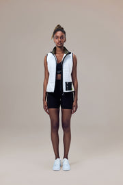 Neige Contoured Recycled Nylon and Fleece Vest with Sustainable Padding and Detachable Coin Purse