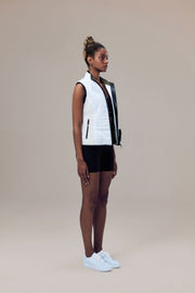 Neige Contoured Recycled Nylon and Fleece Vest with Sustainable Padding and Detachable Coin Purse